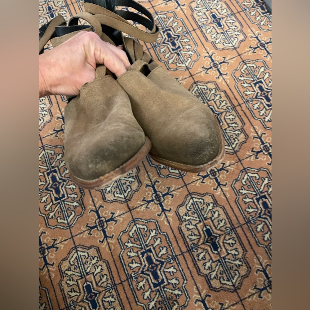 Women’s Free People Sloane Ankle Boot Carmel Brown Suede Sz 40 festival/western - Picture 7 of 11